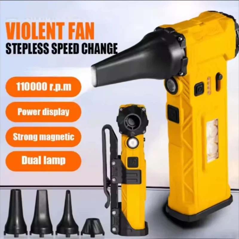 High-Speed Portable Handheld Dust Blower Fan Brushless Motor for Outdoor Emergency Lighting And Cleaning