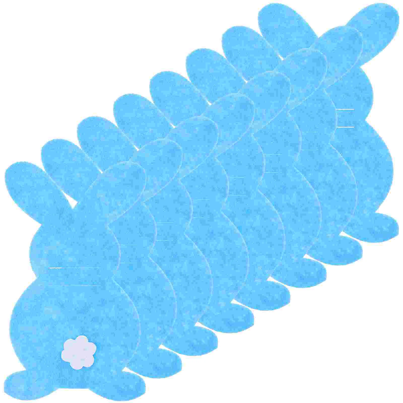8 Pcs Cutlery Flower Rabbit Bag Adorable Bags Fork Holder Spoon Shape Blue Banquet Tableware Decorations