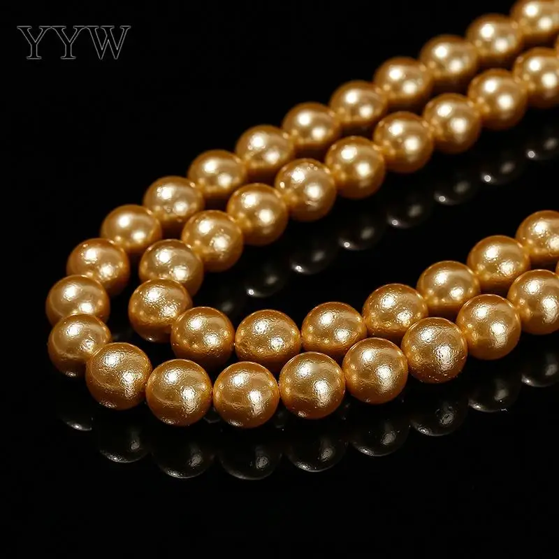 South Sea Shell Beads Shell Pearl Round polished DIY 6mm 8mm 10mm 12mm Wholesale Pearls Jewelry Making DIY Necklace Bracelet