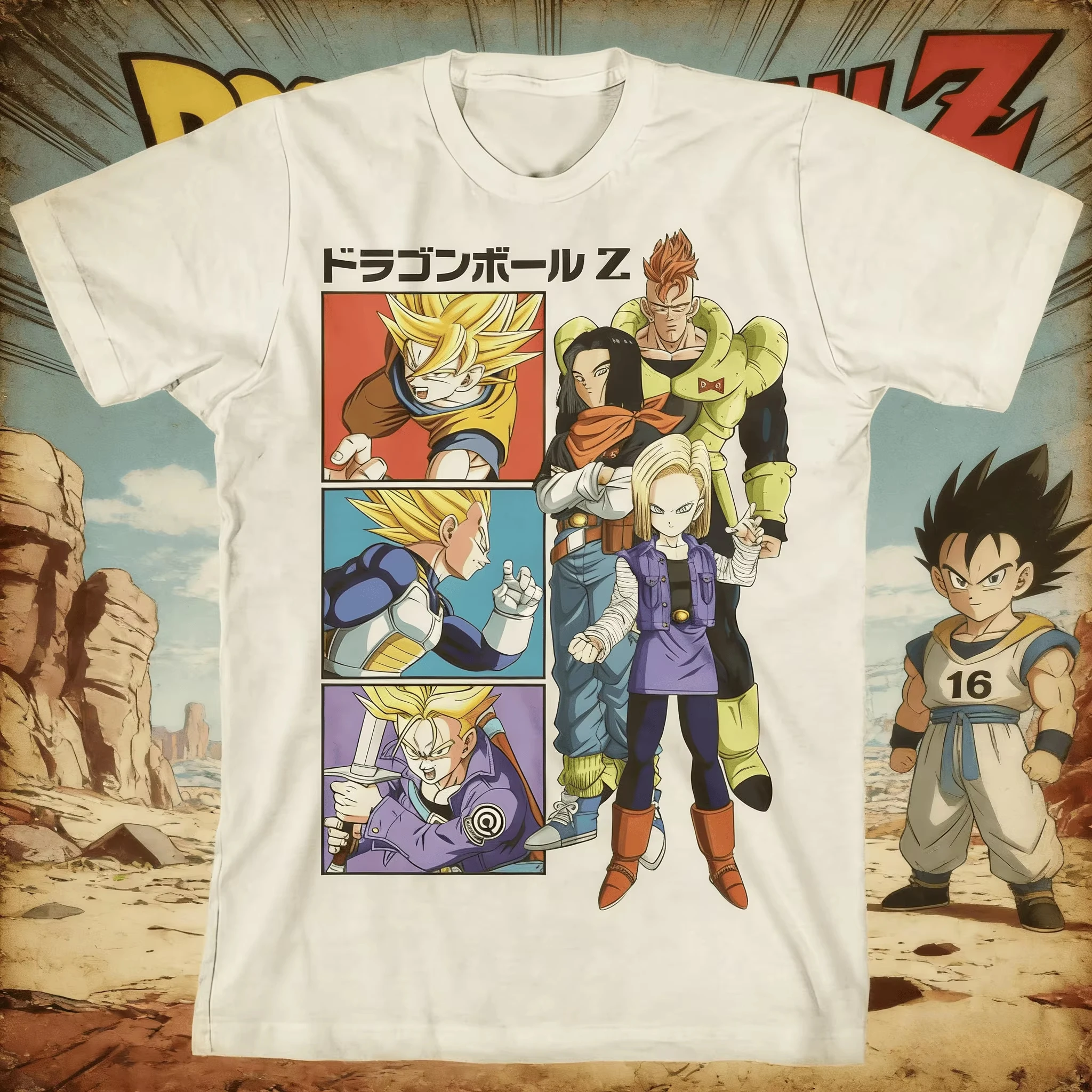 

2026 New Hot Summer 2026 Summer Dragon Ball T-Shirt Android Super Saiyan Oversized Loose Breathable Gym Streetwear Adults Kids
