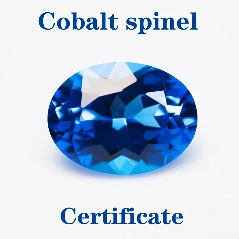 

Lab Grown Cobalt spinel Oval Shape Blue Little Demon VVS1 Charms Beads Diy Jewelry Making Materials Selectable AGL Certificate