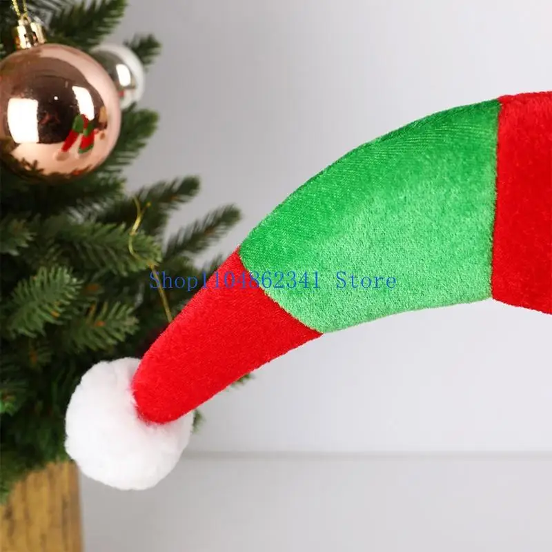 5asd Lễ Hội Cong Santa Nón Cổ Điển Màu Đỏ Xanh Lá Cây Màu Sắc Cha Giáng Sinh Mũ Dành Cho Người Lớn Trẻ Sự Kiện Giáng Sinh Tập