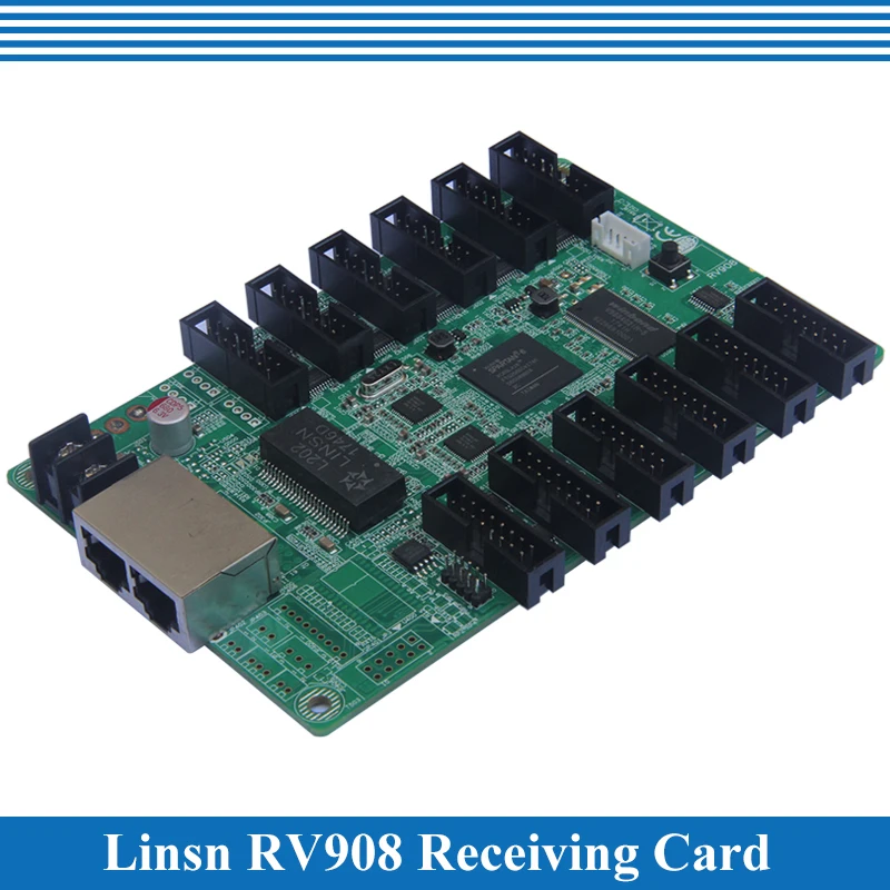 Linsn RV908(RV908M32) LED Display control system Receiving Card Support Static, 1/2, 1/4, 1/8, 1/16, 1/32 Scan, Work with TS802D