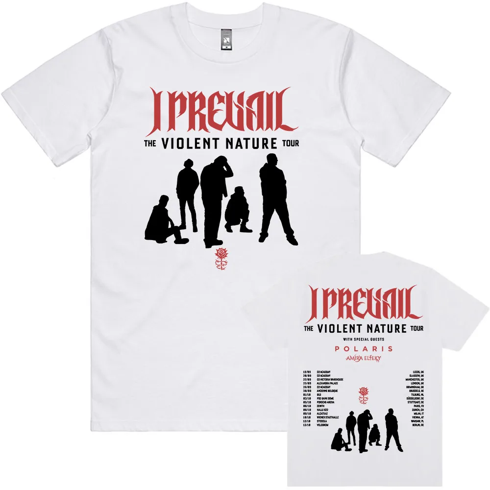 The VIOLENT NATURE Tour 2026 T-SHIRT I Prevail Punk Band Tshirts Unisex Streetwear Hip Hop Loose Fashion Male T Shirt Print Tees