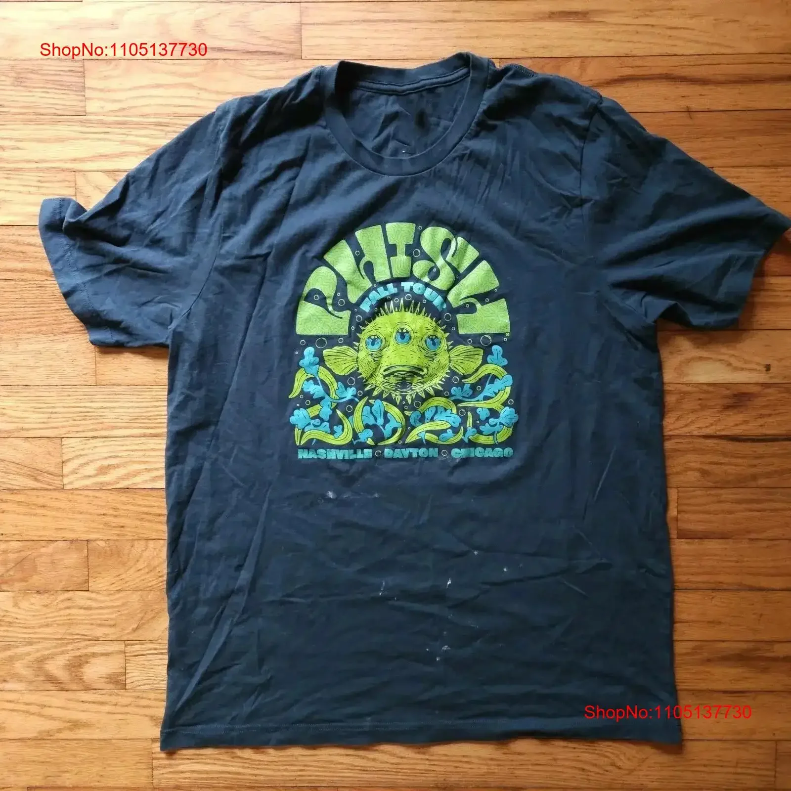Phish Fall Tour 2023 T Shirt Nashville Chicago Dayton 100 cotton BL1482 vintage Washed Top For Everyday Wear homme Comfortable