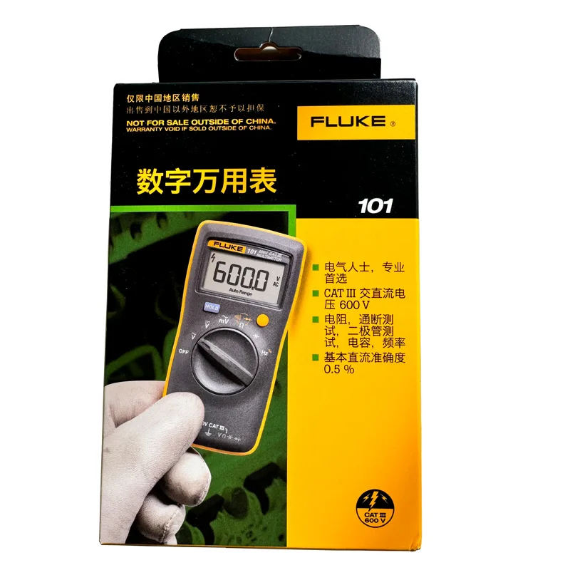 فلوك 101 مقياس متعدد رقمي 6000 عدد المهنية الرقمية المتعددة متر الفولتميتر السيارات المدى الكهربائية تستر بوليمتر