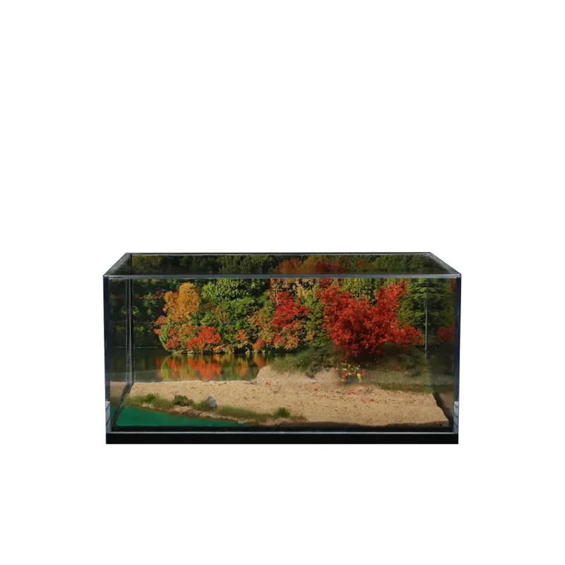 

1:64 Lakeside riverside scene simulation model, collection gift ornament
