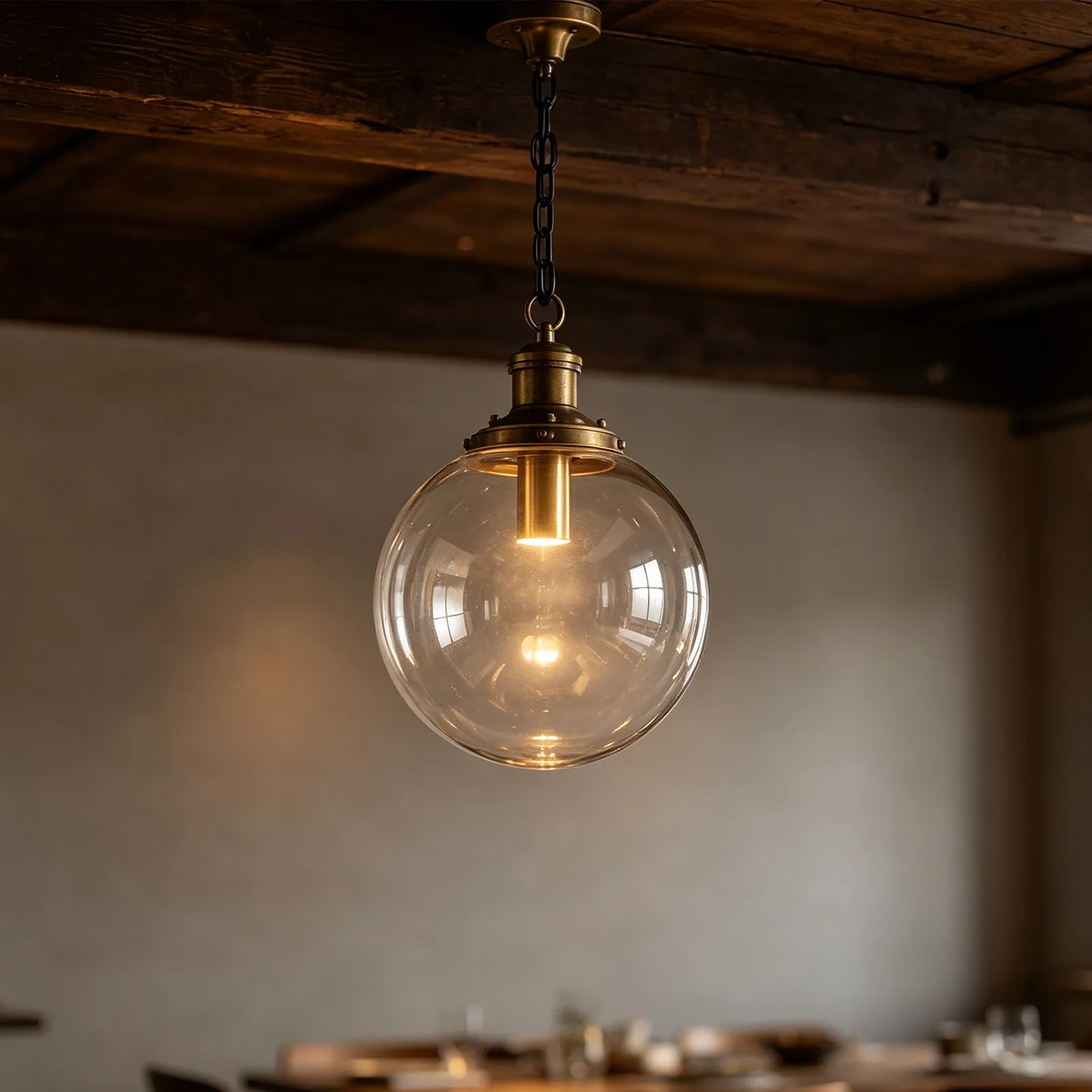 Clear Glass Globe Lamp Shade Replacement 7 Spherical Lampshade Large Open Mouth Pendant Light Fixture Replacement