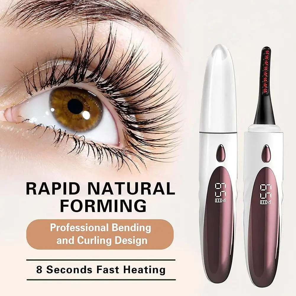 Electric Heated Eyelash Curler 4 Gears Electric Heating Eyelash Beauty Makeup Anti-scald Eyelashes Long Lasting Curling Lashes