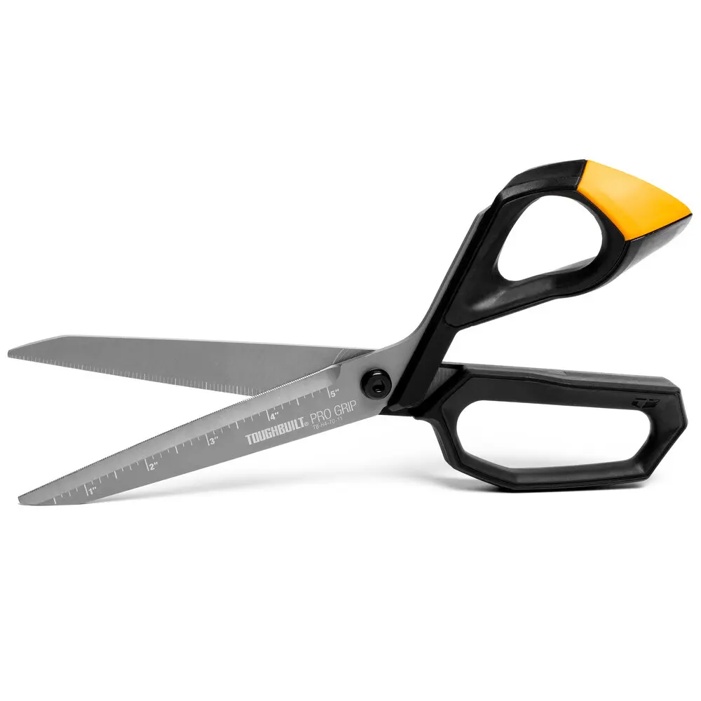 TOUGHBUILT TB-H4-70-11 Pro Grip Shears 11in Caonstruction Industrial Strength Scissors 5″ Titanium Coated Stainless Steel Blade