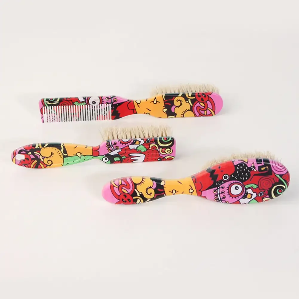 Professional ตัดผมแปรงทําความสะอาดผมผู้ชาย Horse Hair Bristle Beard แปรง Hairdressing คอ Duster หักใหม่ผมลบเครื่องมือ