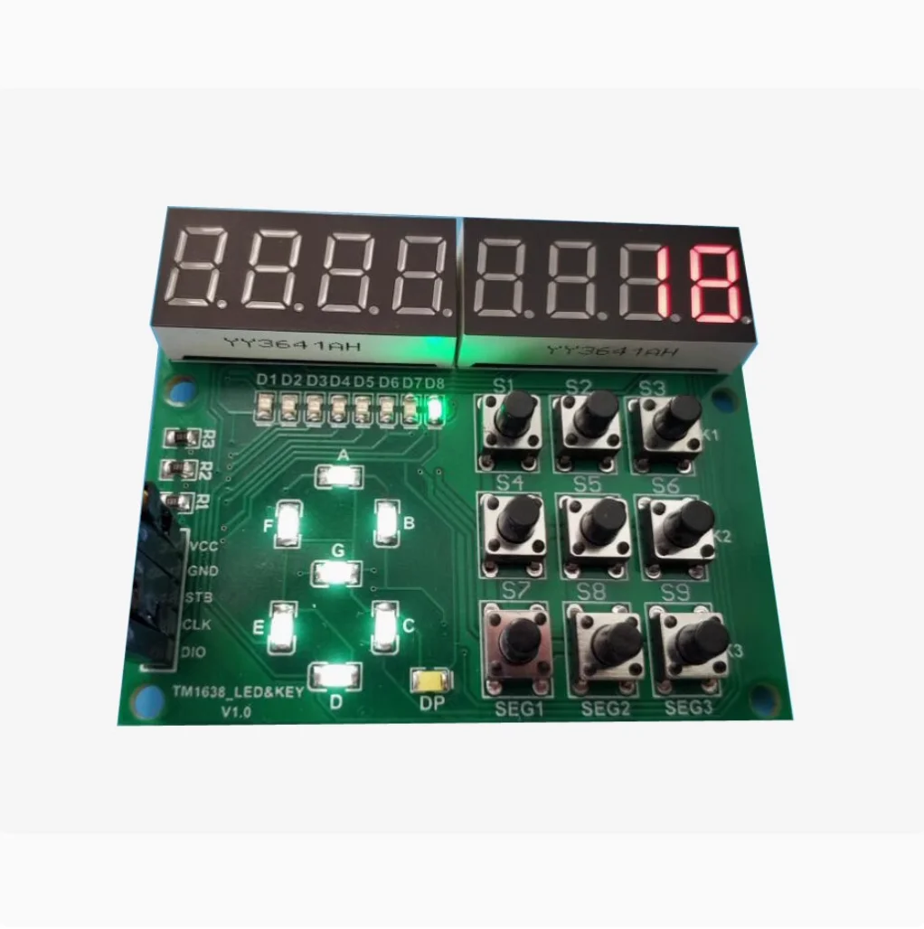 Digital tube display module TM1638 LED driver display matrix keyboard 8 digital tube STM32