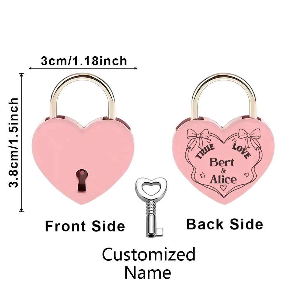 1PC Fashion Bow Personalized Text Luggage Hardware Locks Wife Girlfriend Gift view 2