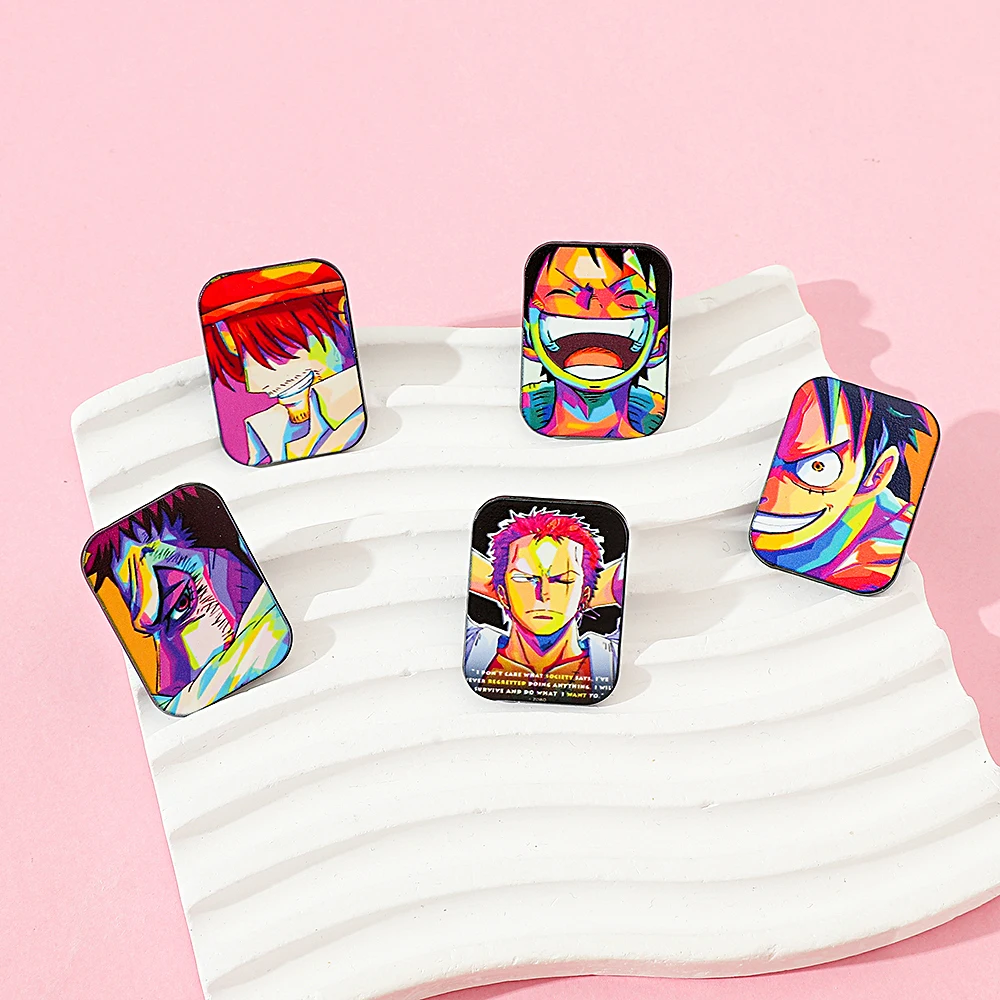 One Piece Fashion Cartoon Enamel Pin Brooch - Handsome Sanji Nami Usopp - Metal Badge Accessory for Backpacks And Clothing - view 5