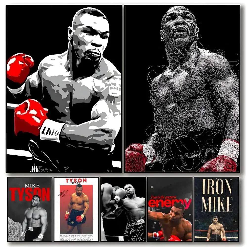 Legendary athlete Mike Tyson Poster Aesthetic Dorm & Bedroom Wall Art Decor