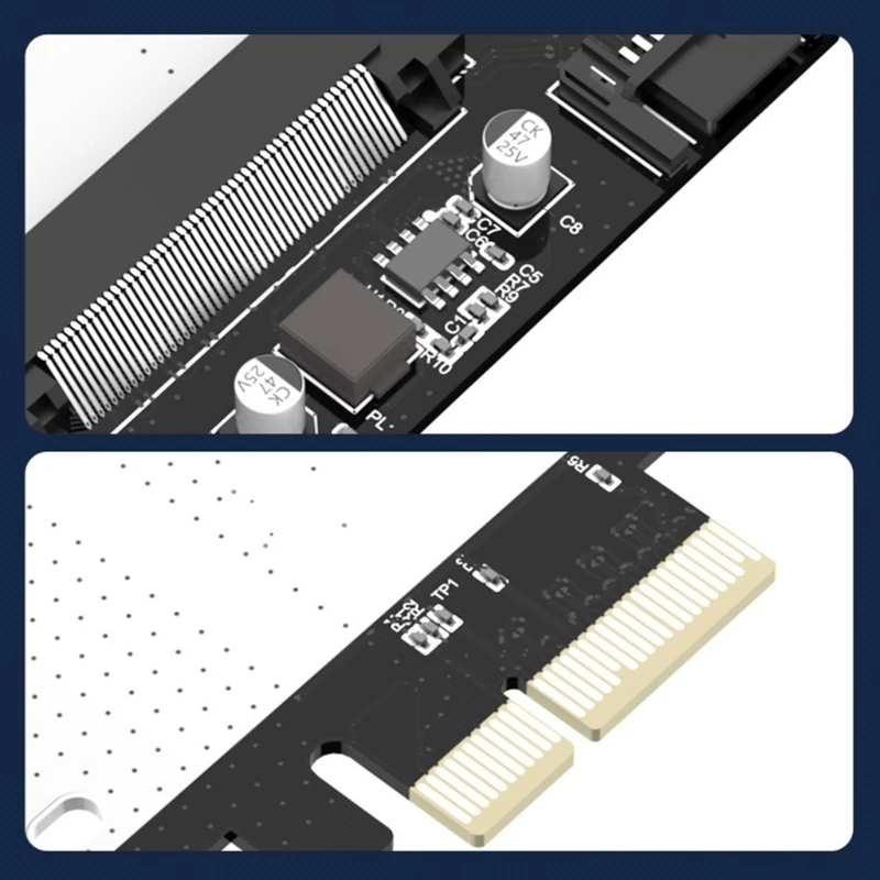 SFF-8636 to PCIE Expansion Card PCIE 3.0 4X Risers Card Adapter for 2.5inch Serial Advanced Technology Attachment SSDs