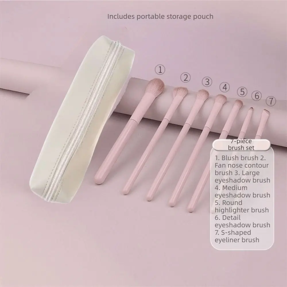 13/10/7 Pcs Soft-bristled Makeup Brush Set Foundation Brush with Storage Bag Powder Brush Blending Concealer Eye Shadow Brush