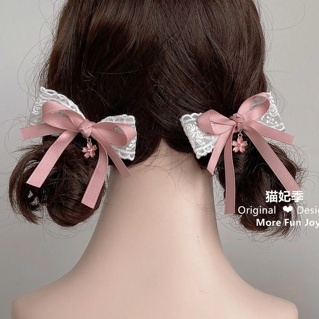 【1pair】lolita hair accessories Hair bow woman pink stargirl Y2k japanese Cute things girls accessories Hair brooches hair clips