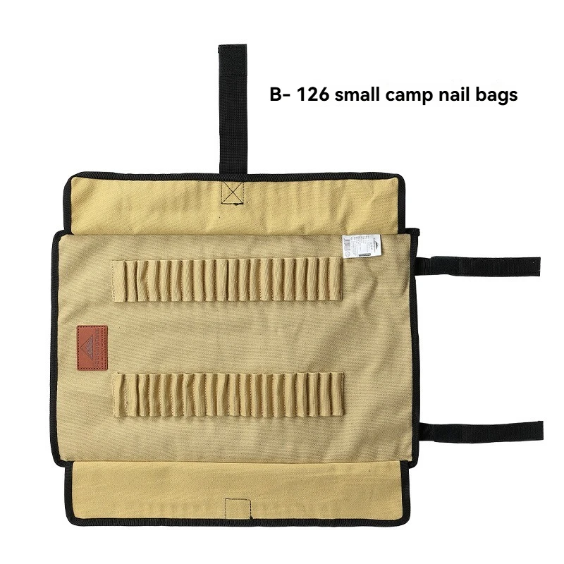 CAMPINGMOON B-135 Camping-Nageltasche aus Segeltuch, tragbare Outdoor-Aufbewahrungstasche, die bis zu 20 Campingnägel in Gesamtgröße aufnehmen kann.