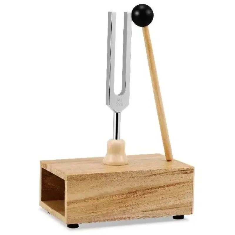 Aluminum Alloy Tuning Fork 512Hz Tuning Fork with Wood Resonator Box Sound Healing Meditation Professional Percussion Instrument
