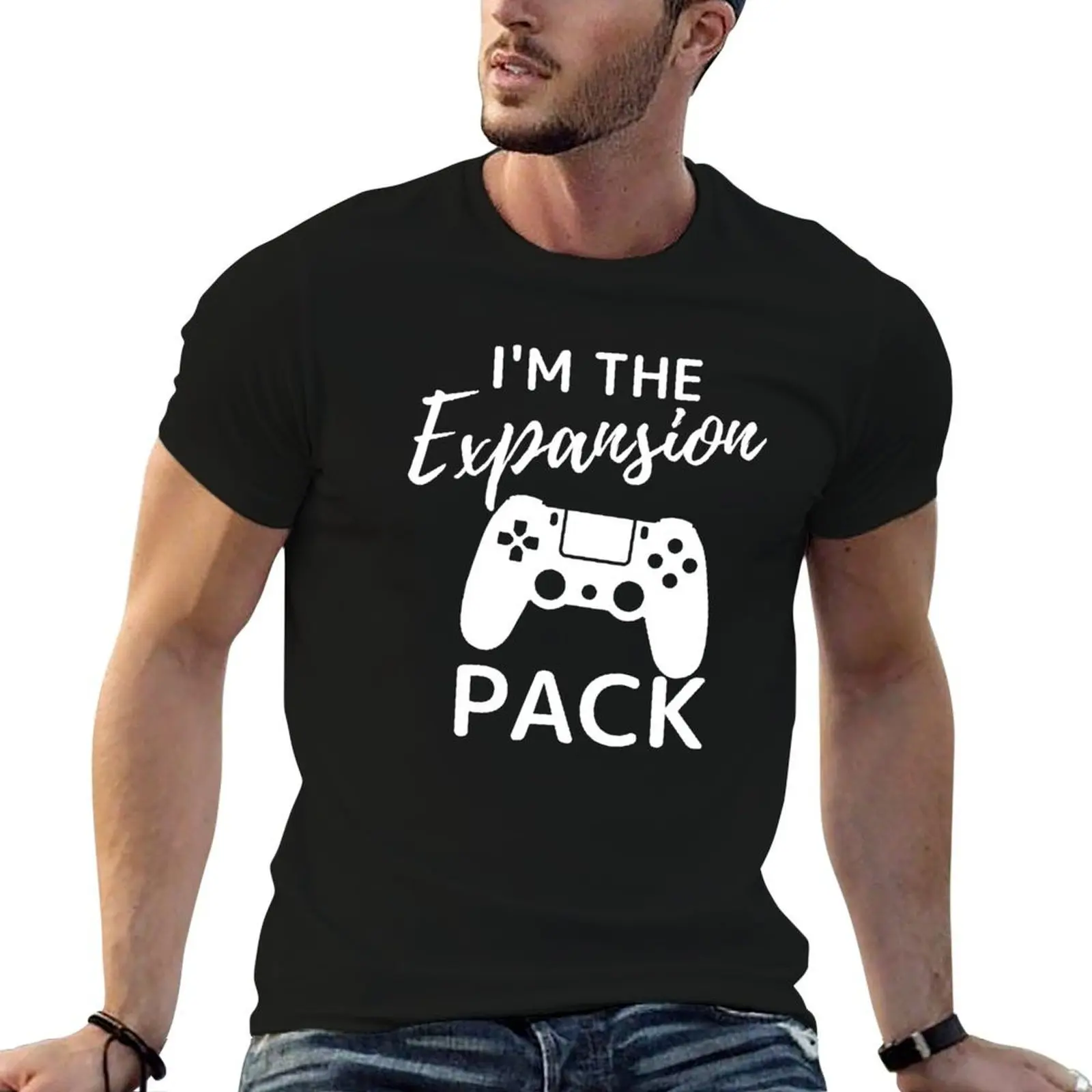 

Gamer baby, gaming parents, I am the expansion pack newborn T-Shirt man t shirt cotton high quality t shirt custom print T-Shirt