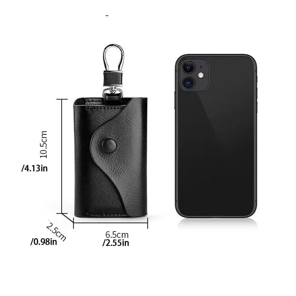 Коробка для ключей Компактный зажим для ключей Чехол для ключей из искусственной кожи Большой емкости Органайзер для ключей от автомобиля Кошелек для ключей на молнии Сумка для ключей Мужской держатель для ключей