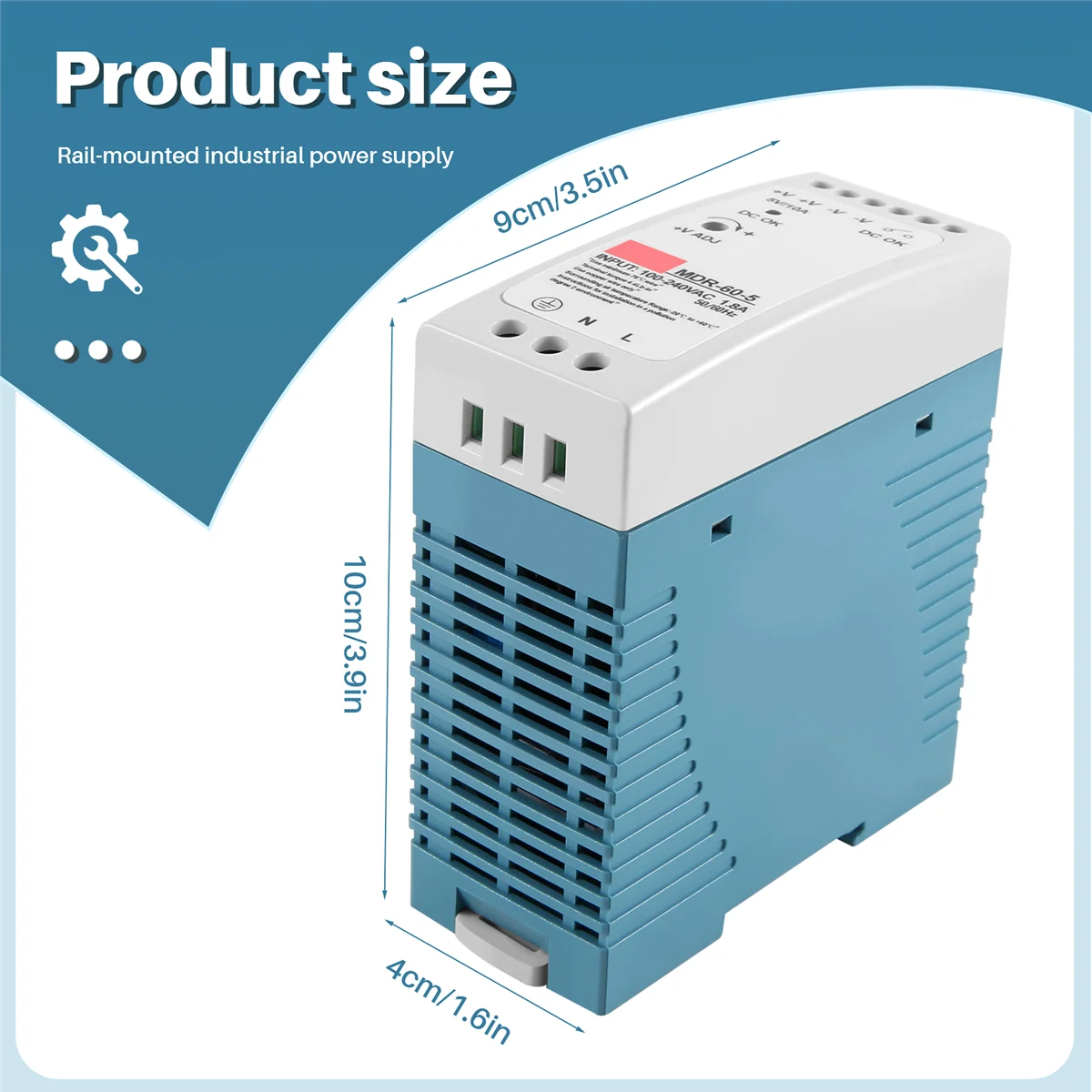 

A357I MDR-60 5V 60W Din Rail power supply ac-dc driver voltage regulator power suply 110V 220V