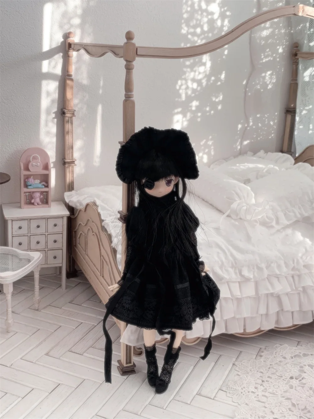 Multi-color BJD Doll Shoes ob22 Satin Bow Kitten Heels Versatile Style Spot Inventory Girls Mini Toys Doll Accessories