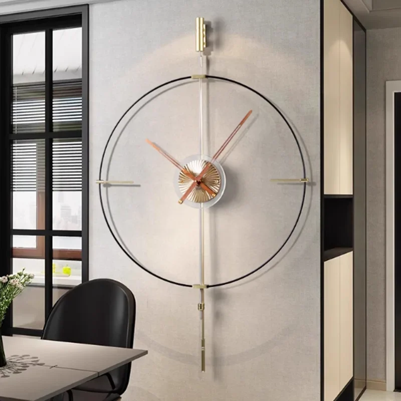 Large Wall Clock Luxury Pendulum Clocks Minimalism Living Room Watches Elegant Room Ornaments Watch Home Decoration Accessories