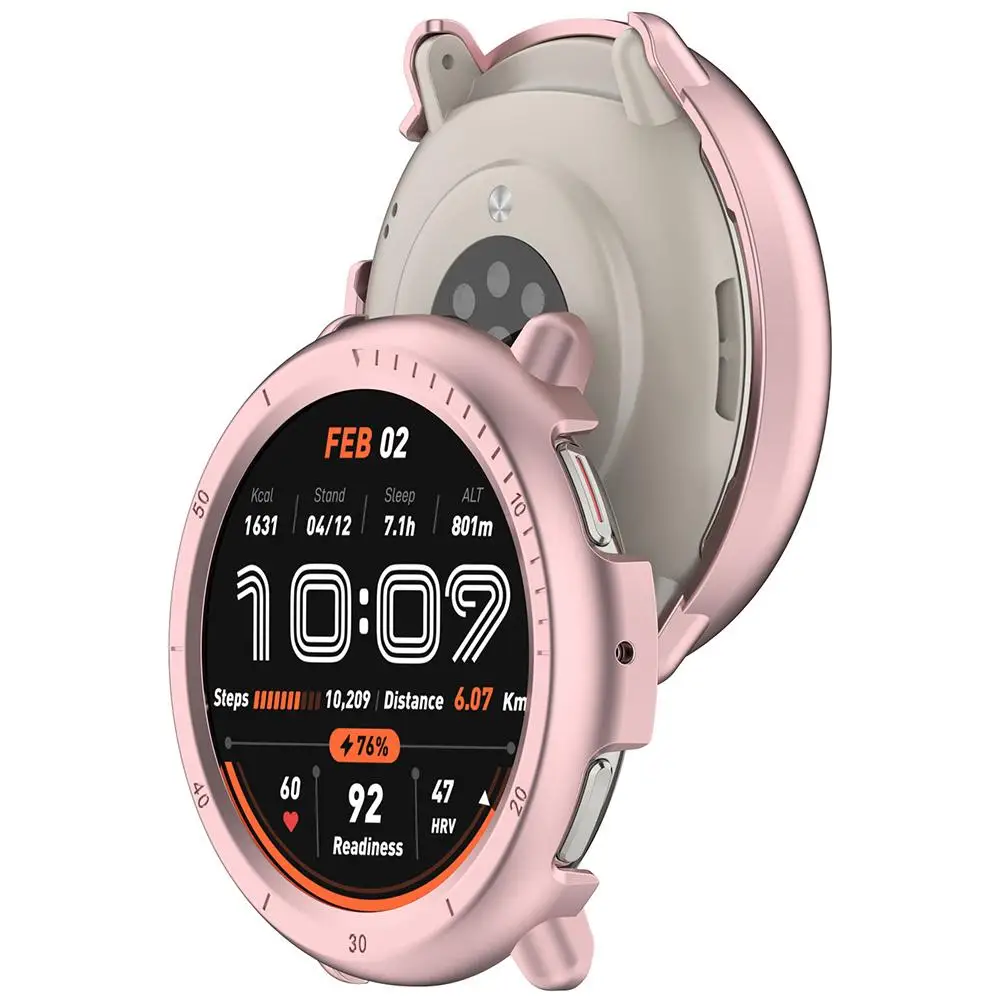 Funda protectora para reloj inteligente Amazfit Active 2, Protector de marco de parachoques de PC duro, cubierta ultrafina resistente a los arañazos