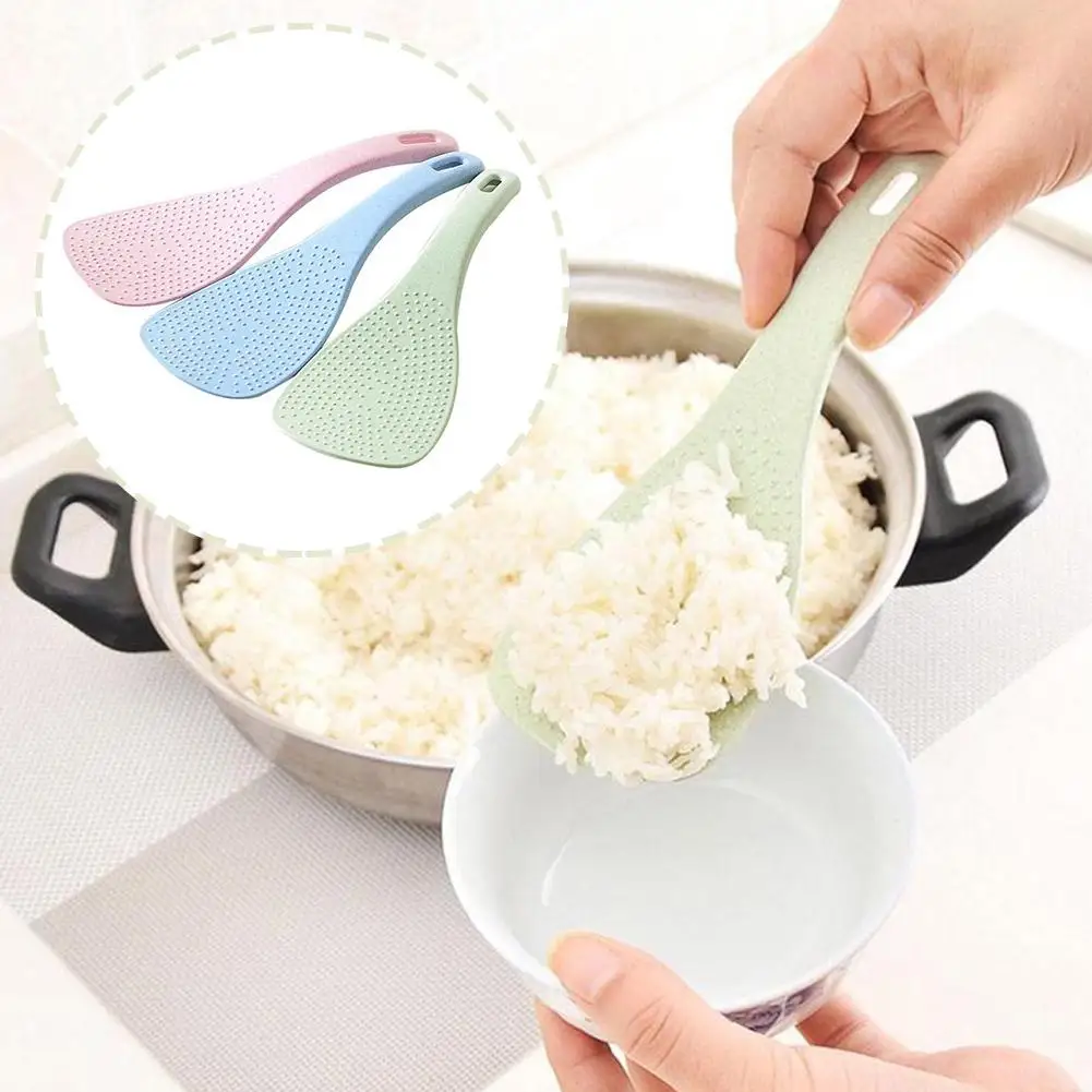 

Wheat Straw Rice Spoon Non Stick Rice Square Rice Spoon Simple Rice Cooker Scoop Heat Tableware Rice Kitchen Spoon Resistan Z3L3