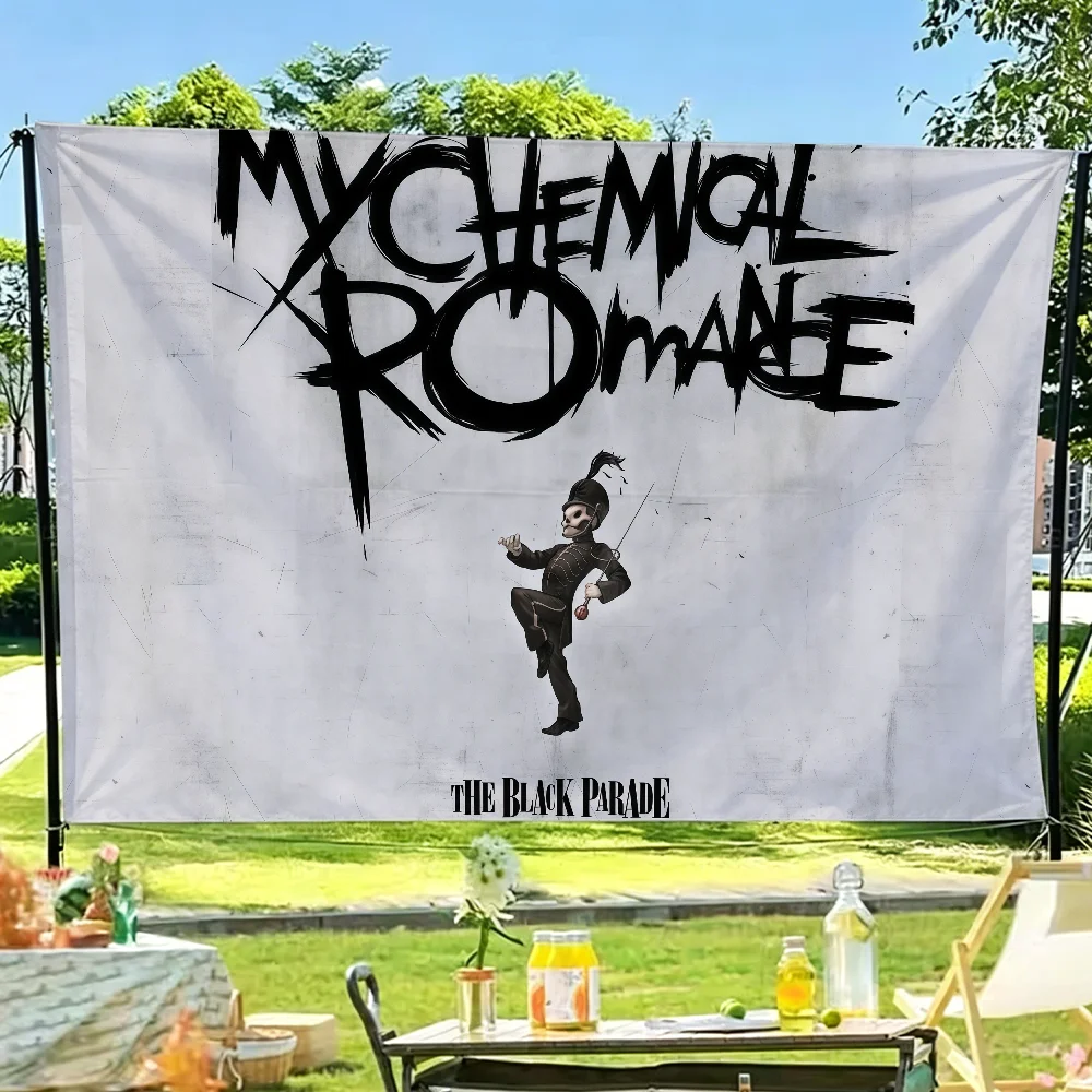 Band M-My C-Chemical R-Romance-S Flagge für Gartenparty, Wohnzimmer, Zuhause, Wanddekoration, Banner, Schlafzimmer, Outdoor-Wandteppich – Detail 7