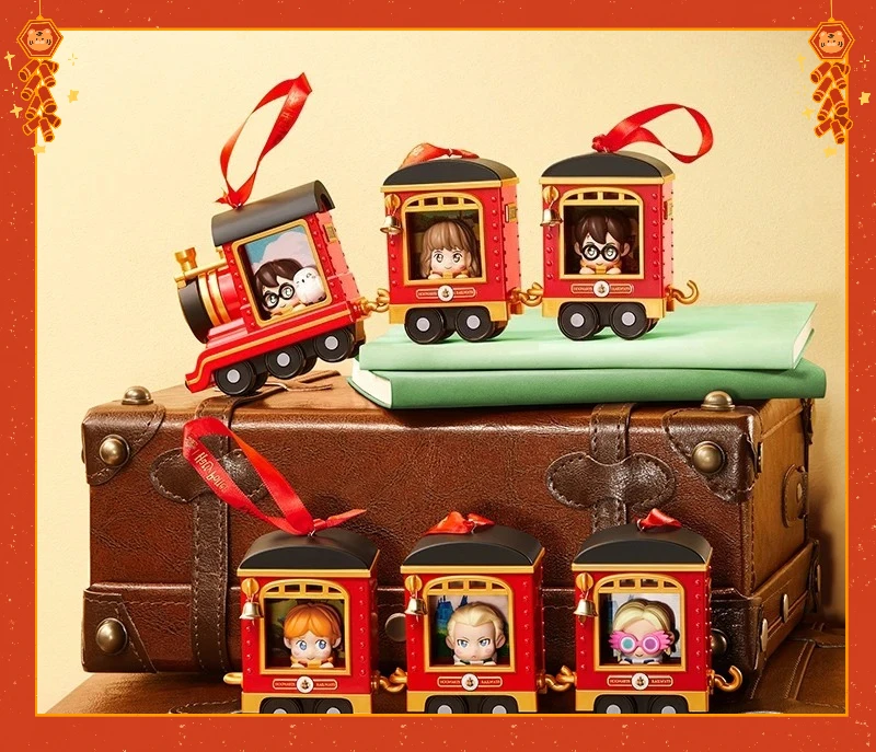 มินิโซ แฮร์รี่ พอตเตอร์ รถไฟฮอกวอตส์เอ็กซ์เพรส กล่องสุ่มฟิกเกอร์ ของตกแต่งโต๊ะ ของสะสม ของขวัญสำหรับแฟนๆ