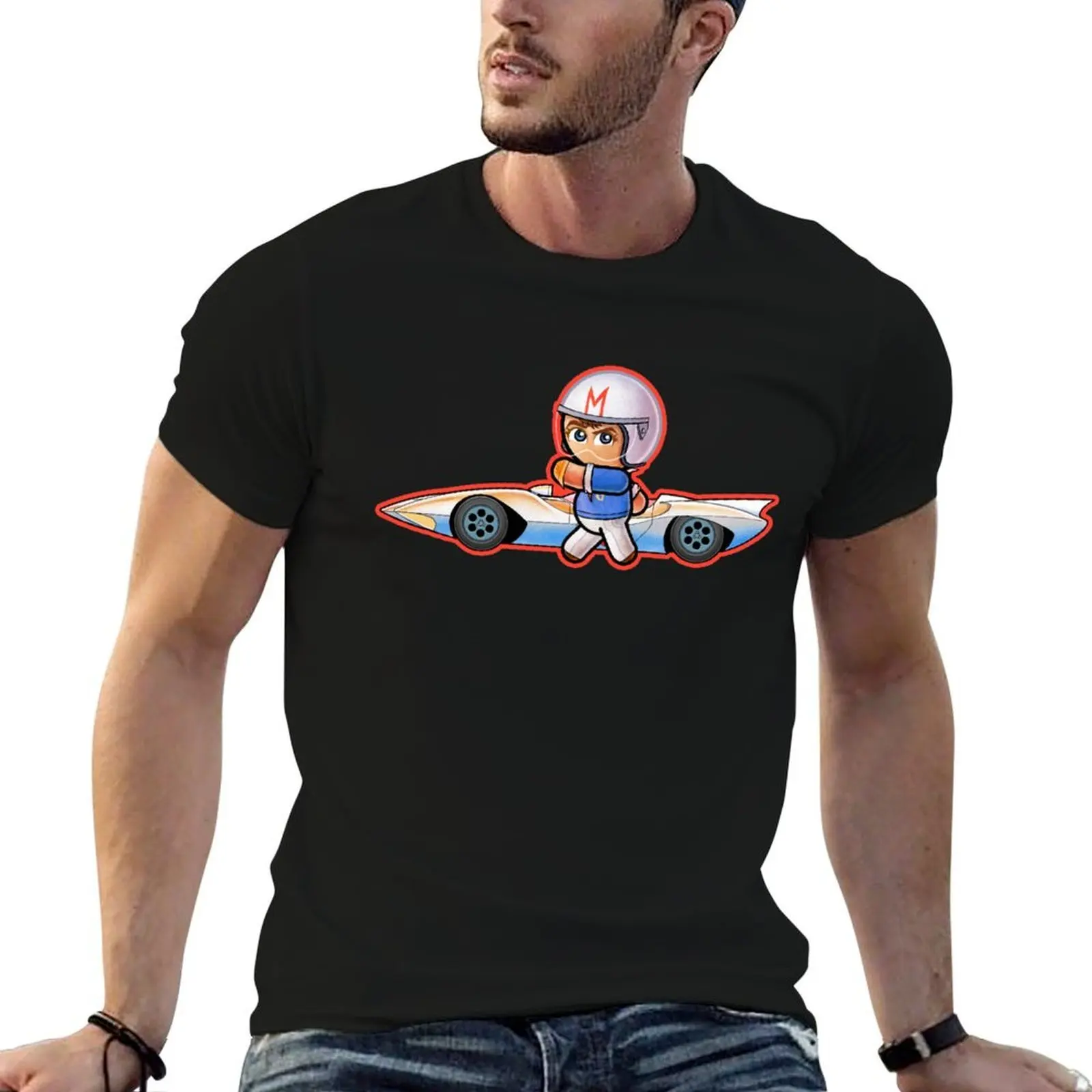 SPEED RACER & MACH 5 Pooterbelly T-Shirt Summer Casual Loose T-Shirt