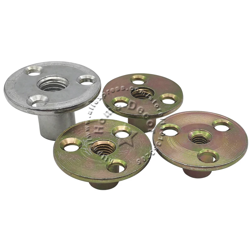 1Pcs Three Hole Lock Nut Coupler Connector Threaded Hole Iron Rigid Flange Coupling Motor Guide Shaft Support #2