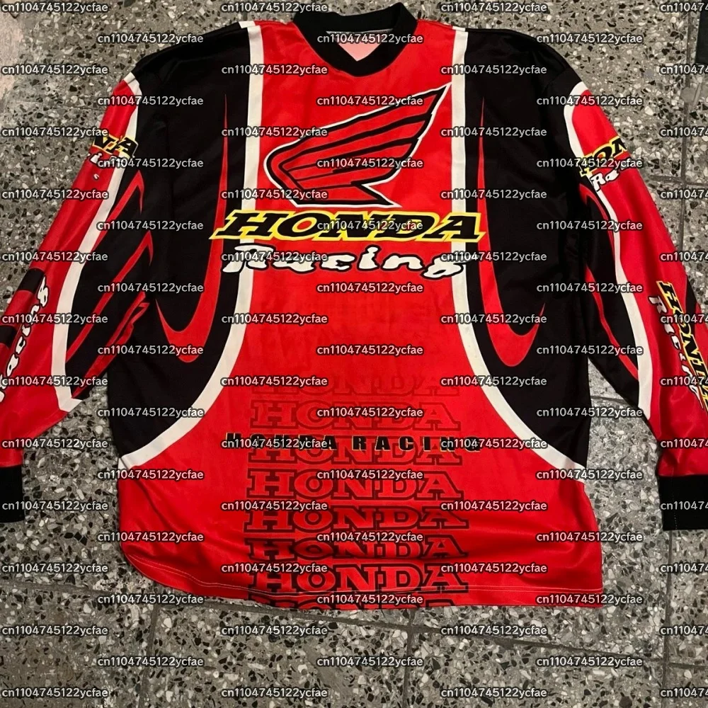 

Honda 2025 Autumn Motorcycle Jersey Long Sleeve Collected Riding Fashion Breathable Dirt Bike Racing Comfortable Off-Road Top