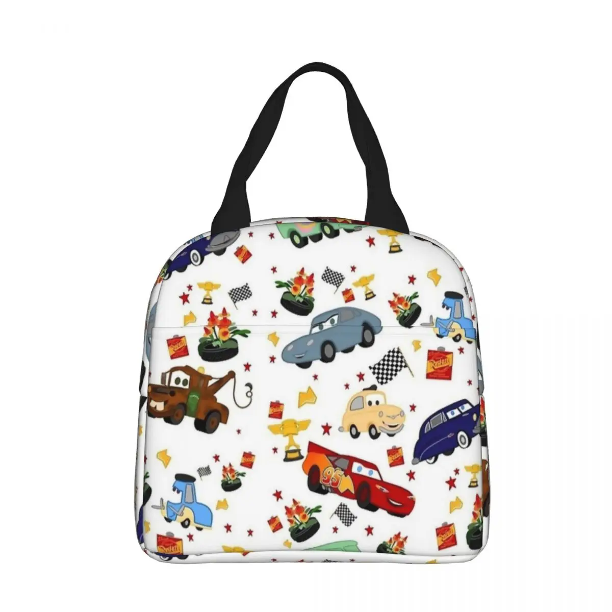 Life Is A Highway Lightning McQueen Lunch Bag borsa termica Lunch Container Cars Lunch Box Tote Food Storage Bags Office Outdoor