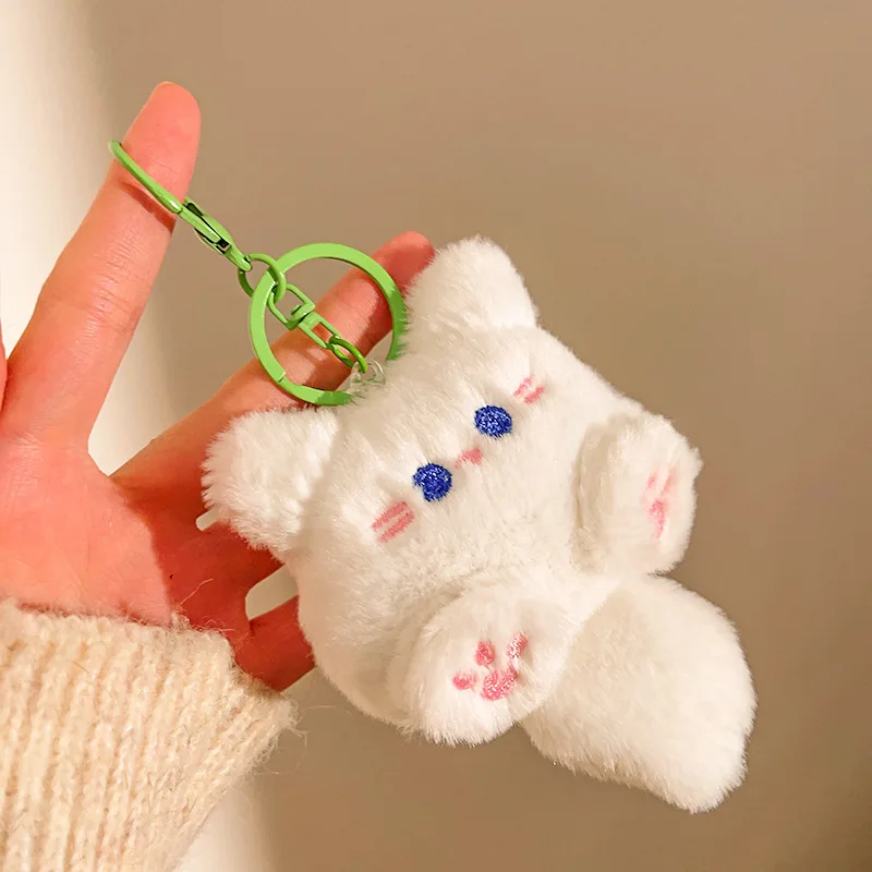 Porte-clés en peluche chat mignon Kawaii, oreilles douces et moelleuses avec pendentif, pour clés, sacs à dos, cadeaux, cadeau de Noël pour les amoureux des chats