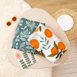 Elinfant 2PCS 100% Cotton Nursing Cover Stroller Cover Muslin Swaddle Blankets Newborn Receiving Wrap