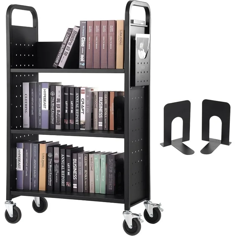 Book Cart, 330 lbs Library Cart, 31.1