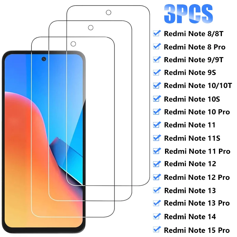 3PCS Tempered Glass…