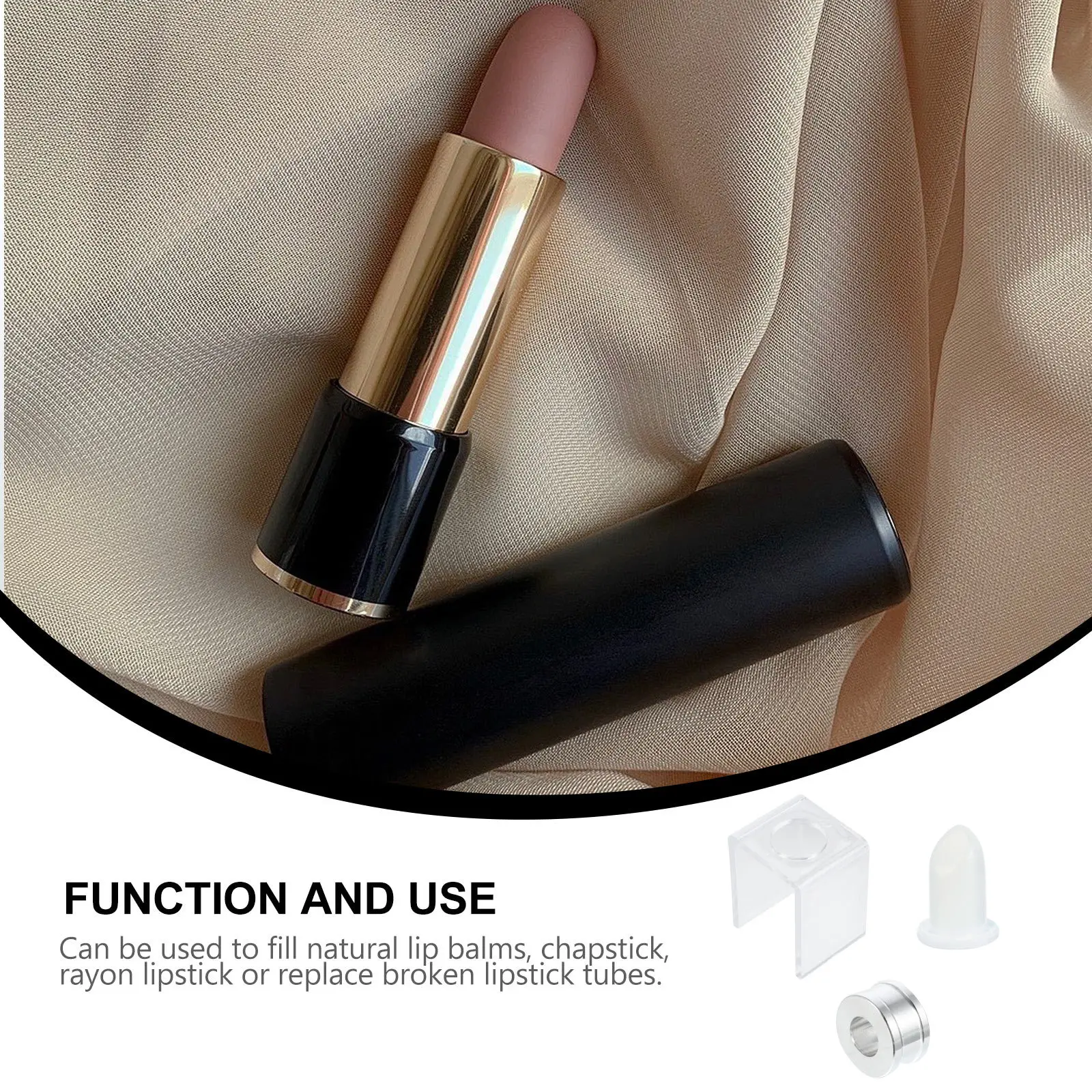 

2 set Lipstick Mold Holder Diy Lip Balm Making Kit Refillable Container Design For Gift Lip Balm Diy Mold