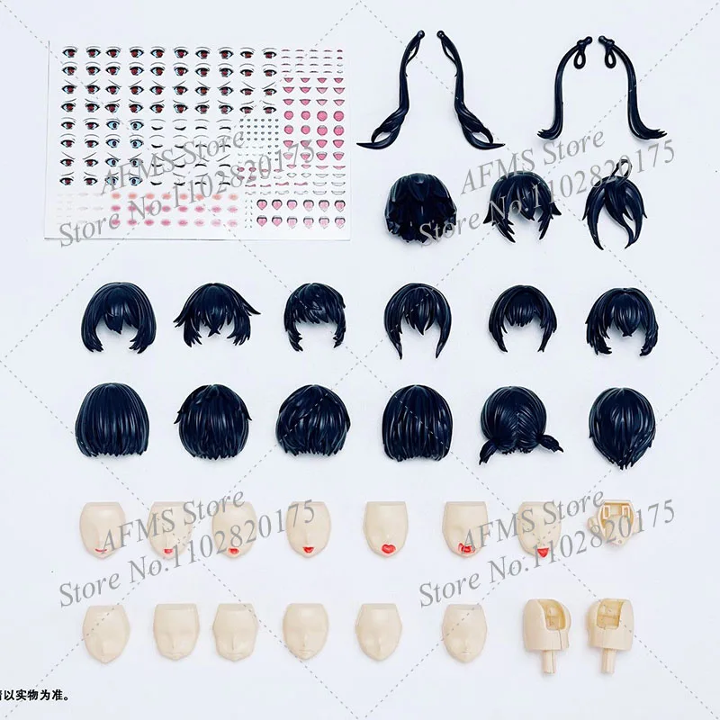 1/12 البدلة المتنقلة فتاة الوجه الشعر القدم الصدر استبدال أجزاء ملحق ل 6 بوصة DIY بها بنفسك الجمعية عمل الشكل الجندي دمية نموذج #4