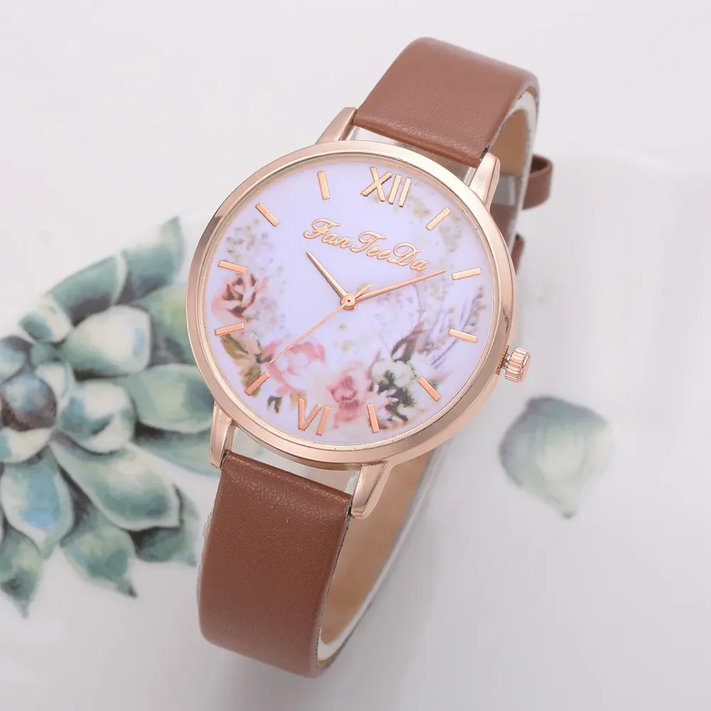 Ladies Designer Watches Luxury Watch Women Fanfeeda Women's Casual Fashion Quartz Belt Watch Clock Mechanism Mujer Montre