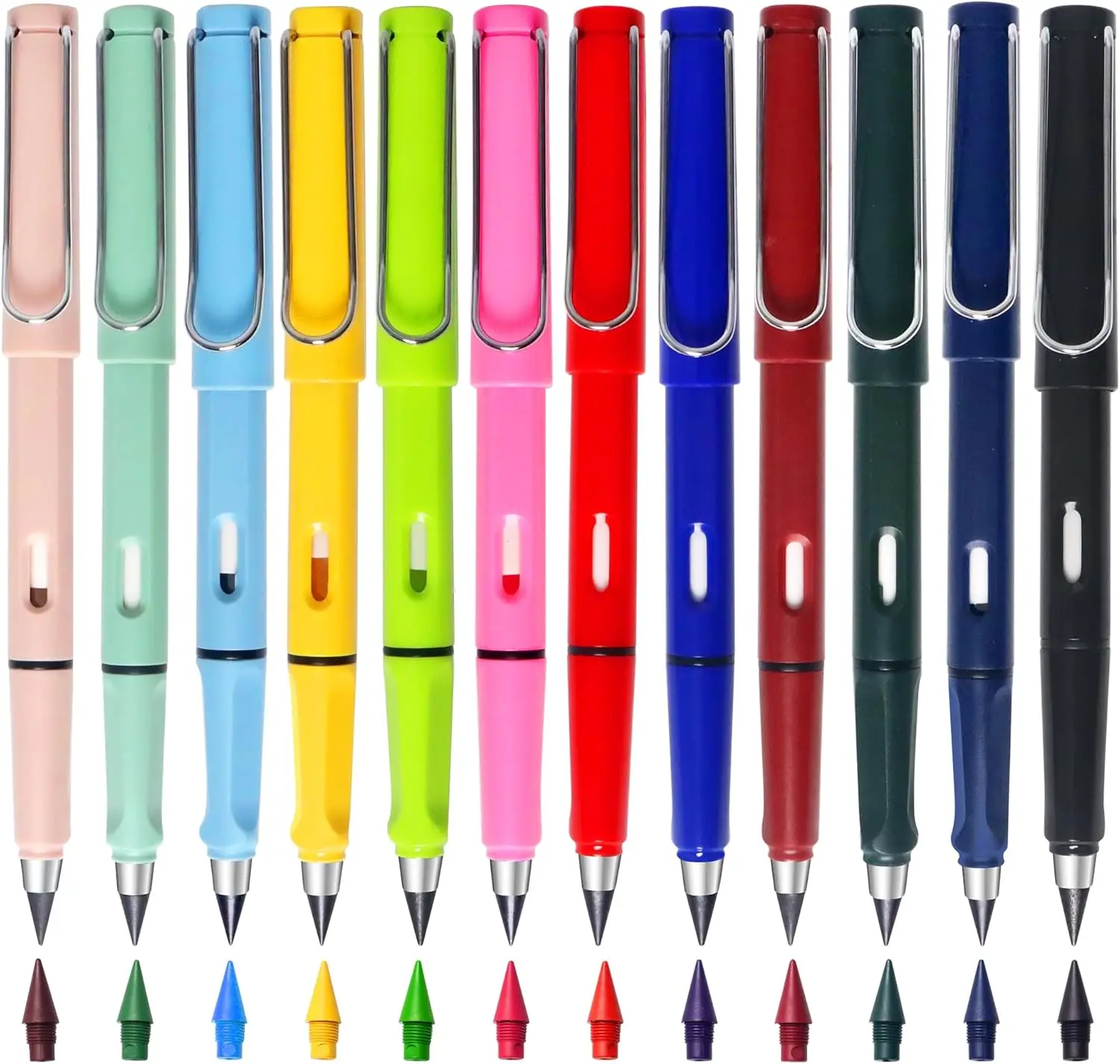 

12-Pack Everlasting Kids Pencils, Inkless Writing with Eraser for Sketching & School