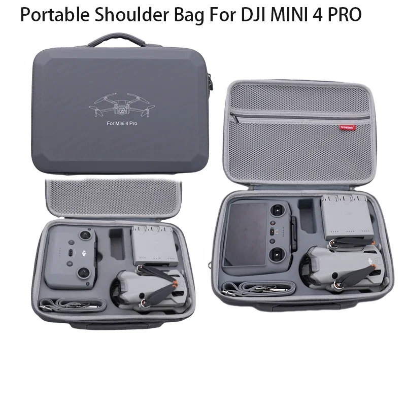 Shoulder Portable Bag For DJI Mini 4 Pro Storage Bag Case for RC 2/RC-N2 Remote Control Travel Box Drone Accessories