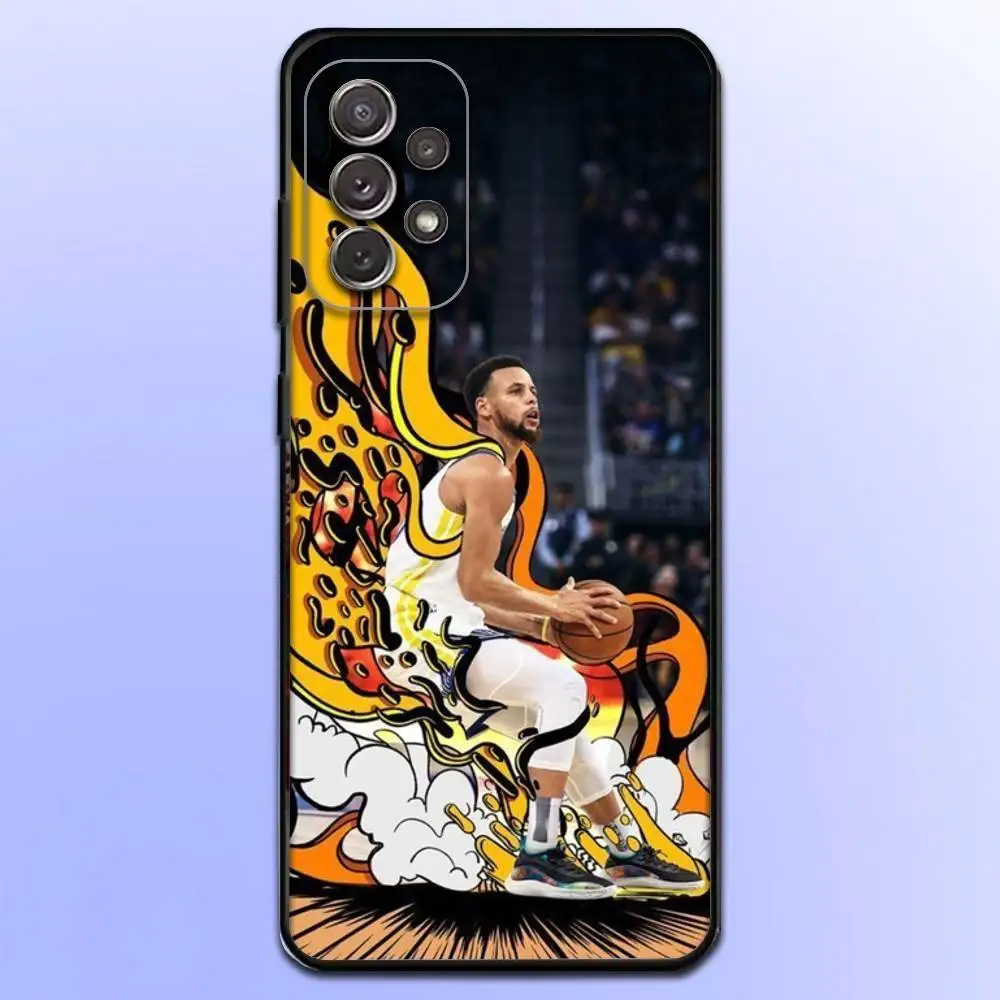 حافظة هاتف S-Stephen C-Curry لهاتف سامسونج S25، S24، S21، S22، S23، S30، Ultra، S20، Plus، Fe، Lite، Note، 10,9,5G غطاء أسود