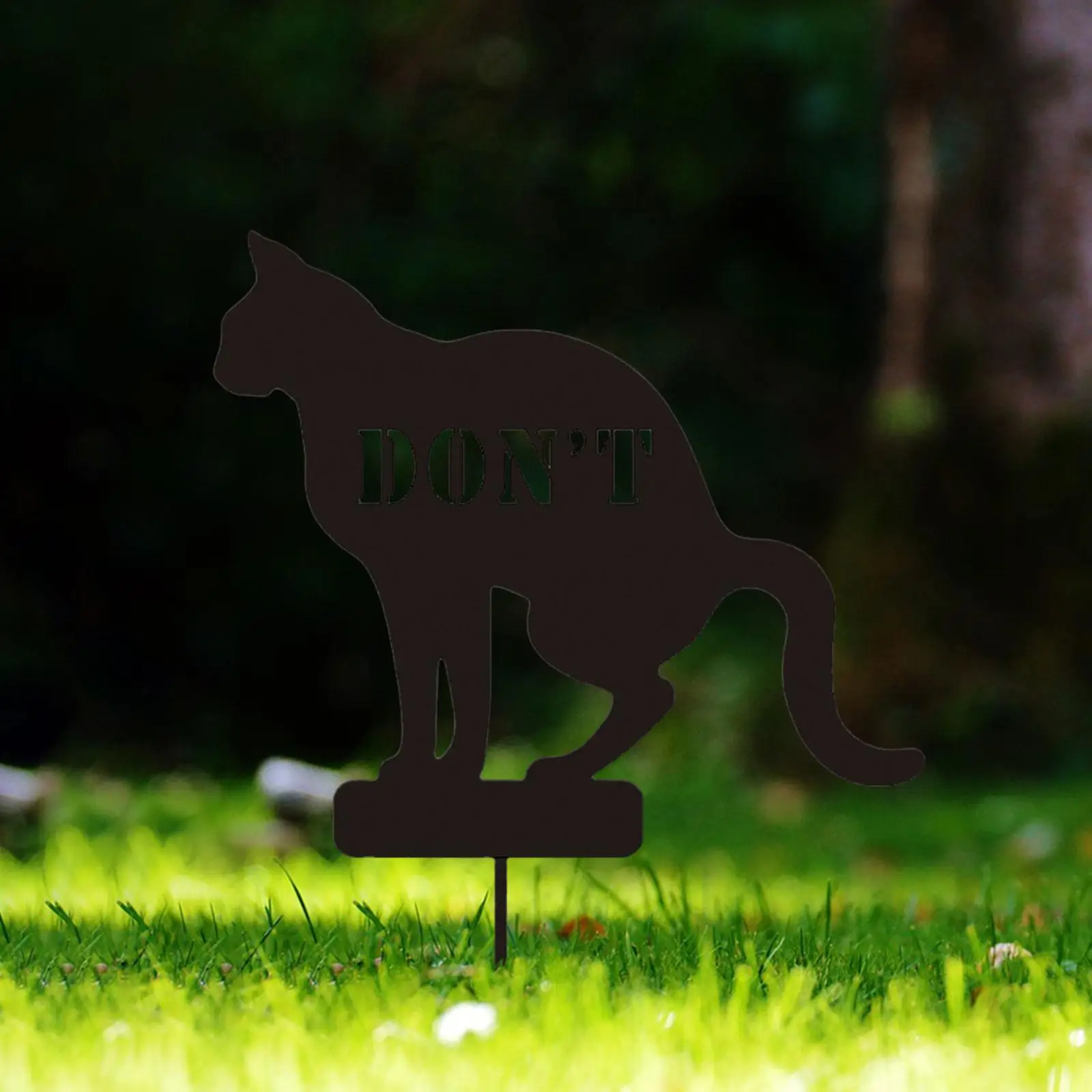 

Prohibition Pooping Cat Sign with Stake Yard Sign for Outdoor Lawn Garden