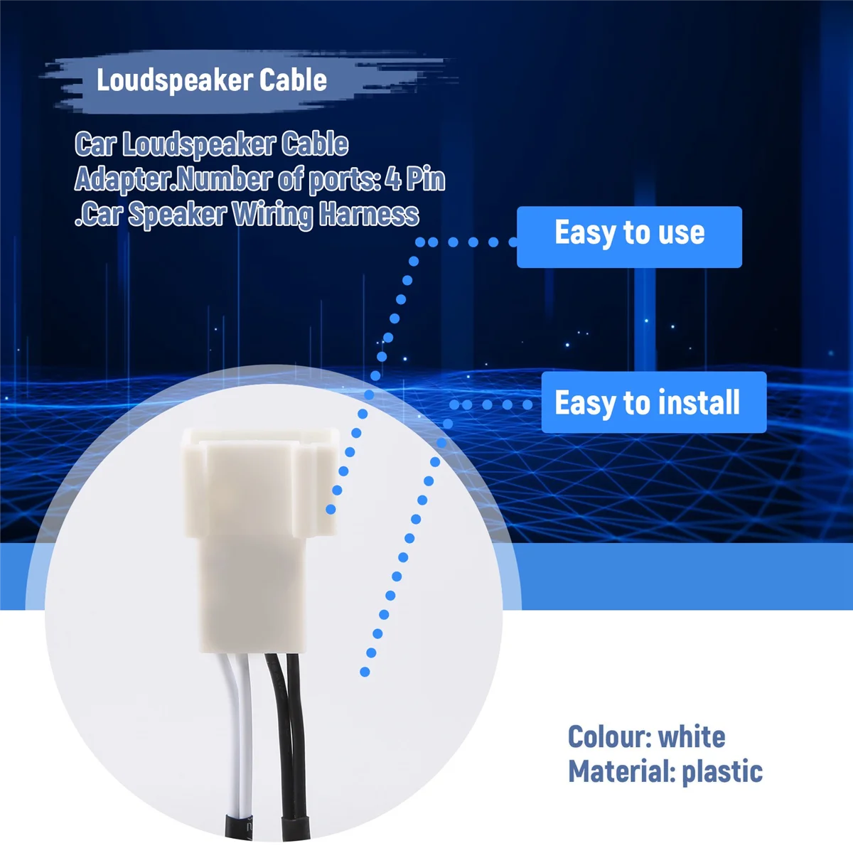 Tweeter Dash mobil, 2 buah Speaker depan tali kawat adaptor kabel cocok untuk 2016 2017 2018 2019