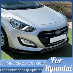 For Hyundai I30 MK2 MK2.5 Car Front Lower Bumper Lip Splitter 2012 2013 2014 2015 2016 2017 Body Kit Trim Diffuser Tuning